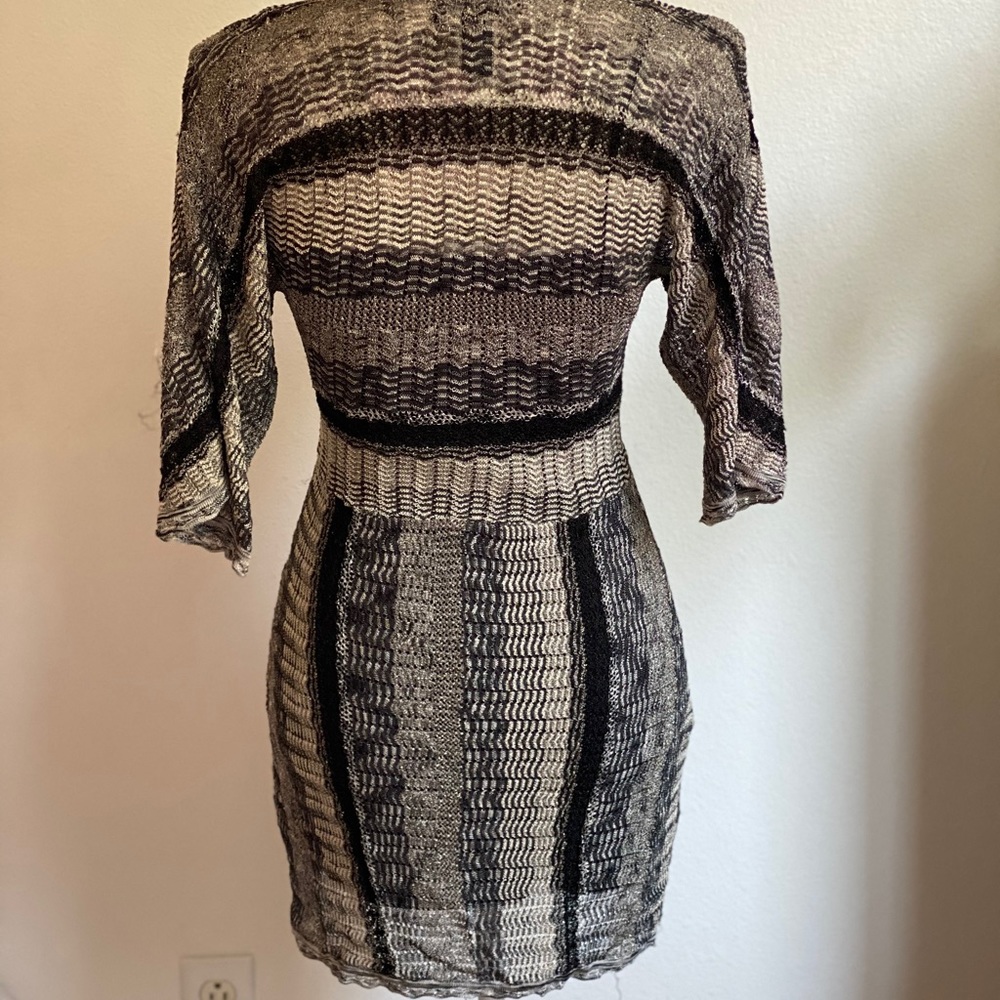 Black grey and silver dress